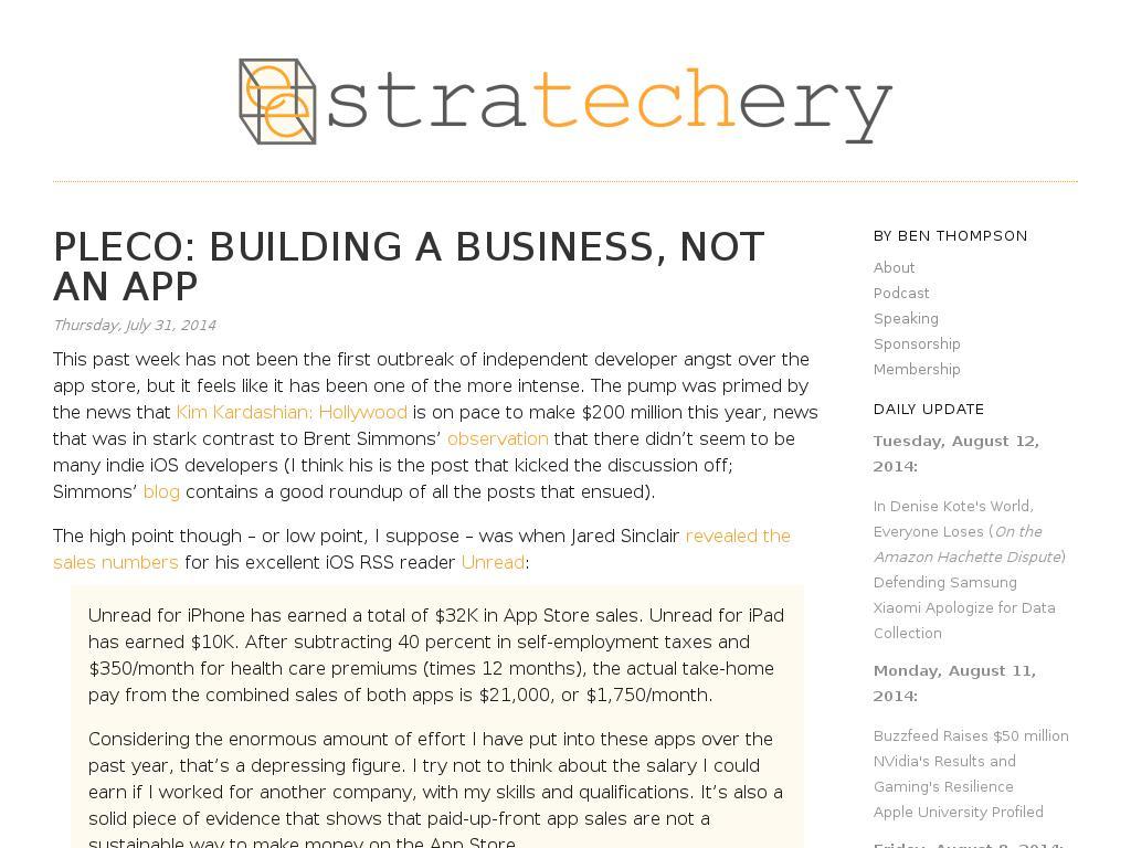stratechery.com screenshot