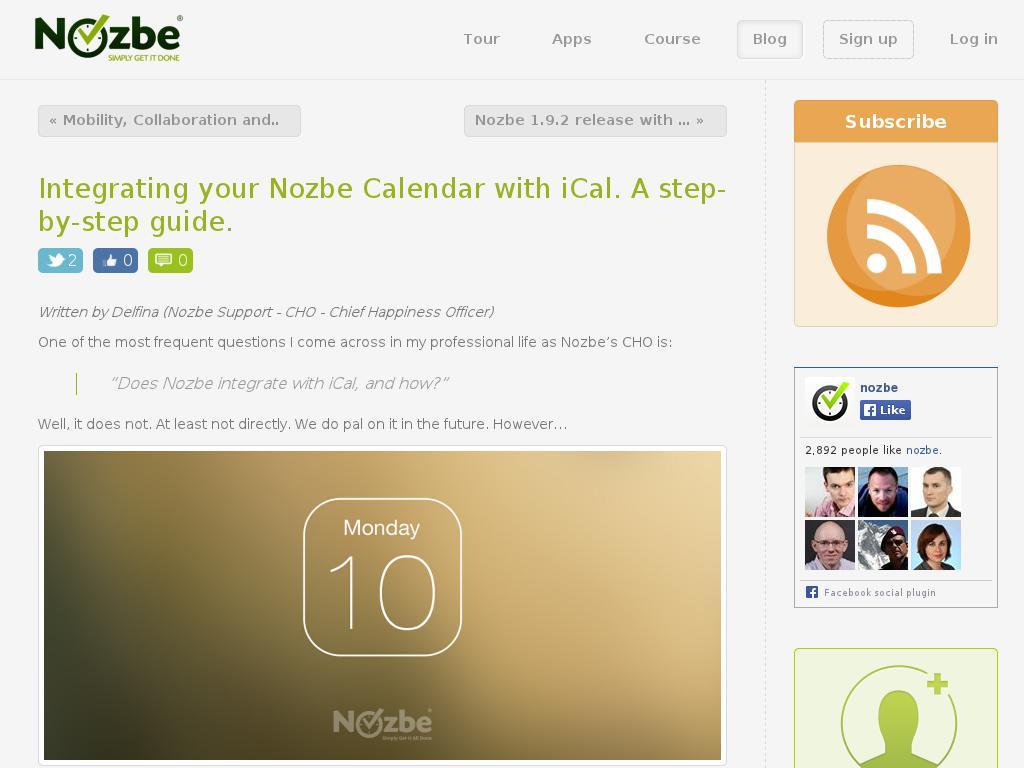 nozbe.com screenshot