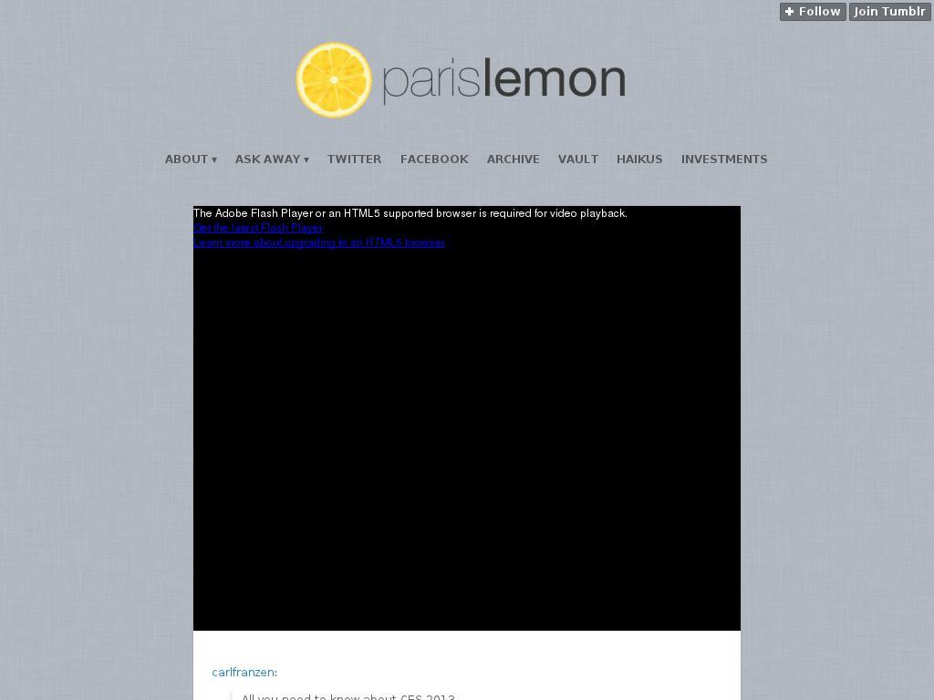 parislemon.com screenshot