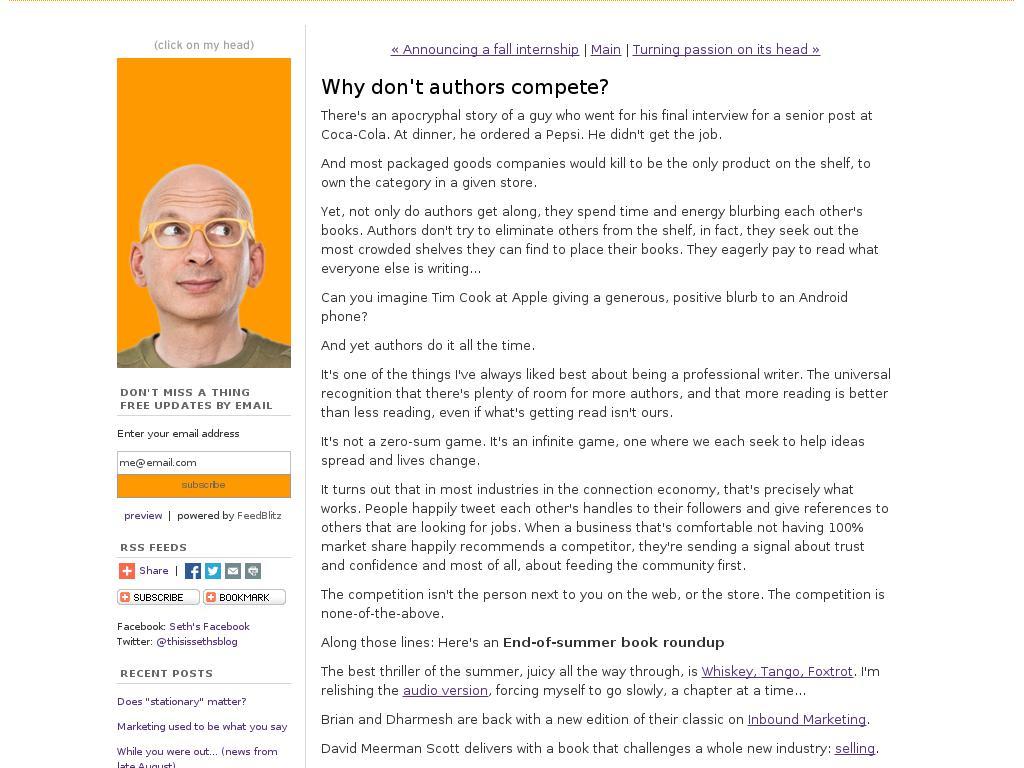 feeds.feedblitz.com/~/73232792/0/sethsblog~Why-dont-authors-compete.htm screenshot