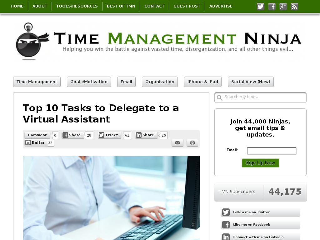 timemanagementninja.com screenshot